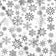 Tecido de algodão - Flocos de neve antracite em fundo branco