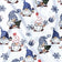 Tecido de Algodão - Gnomos de Natal e Gadgets Azul Marinho