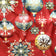 Tecido de algodão - bolas decorativas de Natal vermelhas