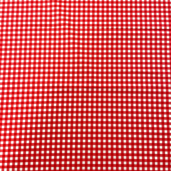 Tecido de Algodão - Ikea Grid Vermelho