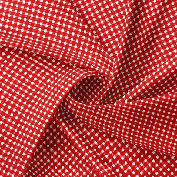 Tecido de Algodão - Vermelho Houndstooth