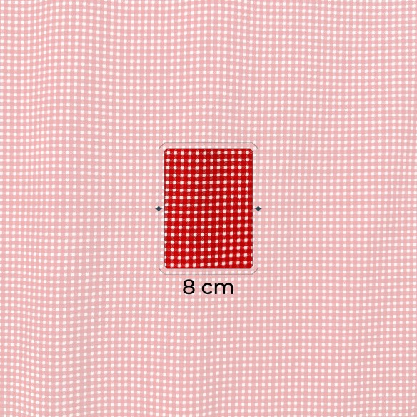 Tecido de Algodão - Vermelho Houndstooth