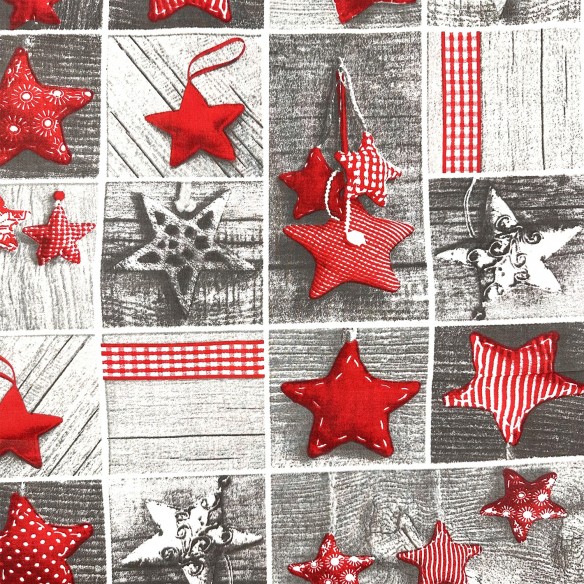 Tecido de Algodão - Patchwork de Natal, Vermelho