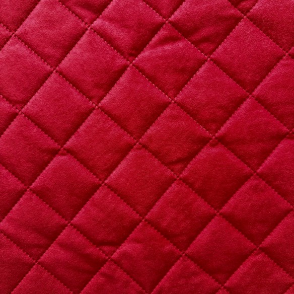 Tecido para Estofos Microfibra Acolchoada Diamante 5x5 - Vermelho