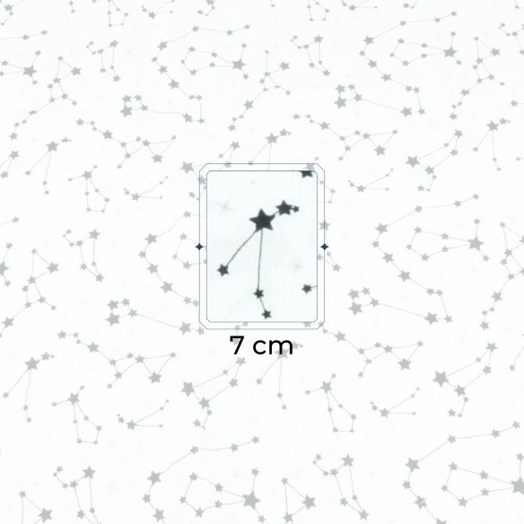 Tecido de Algodão - Estrelas do Céu em Branco