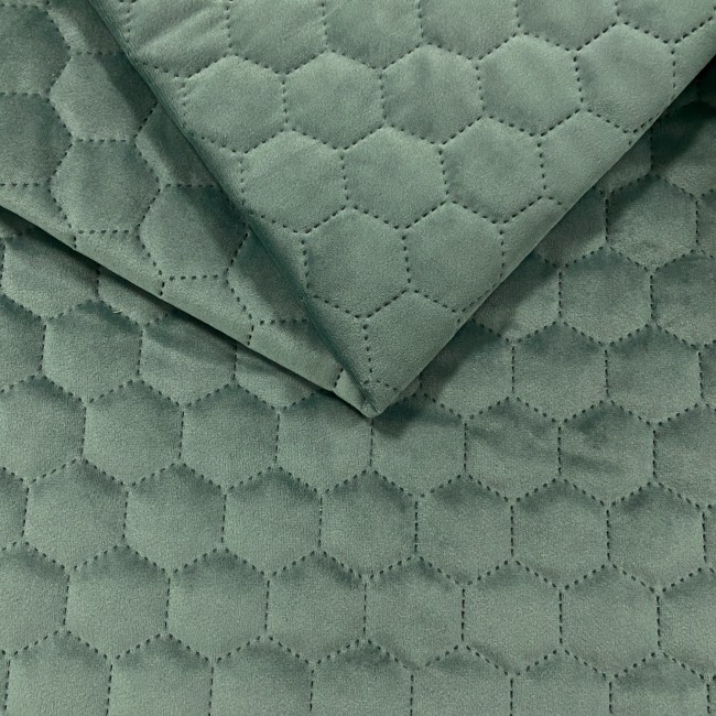 Hexágono de veludo acolchoado para estofamento - Menta