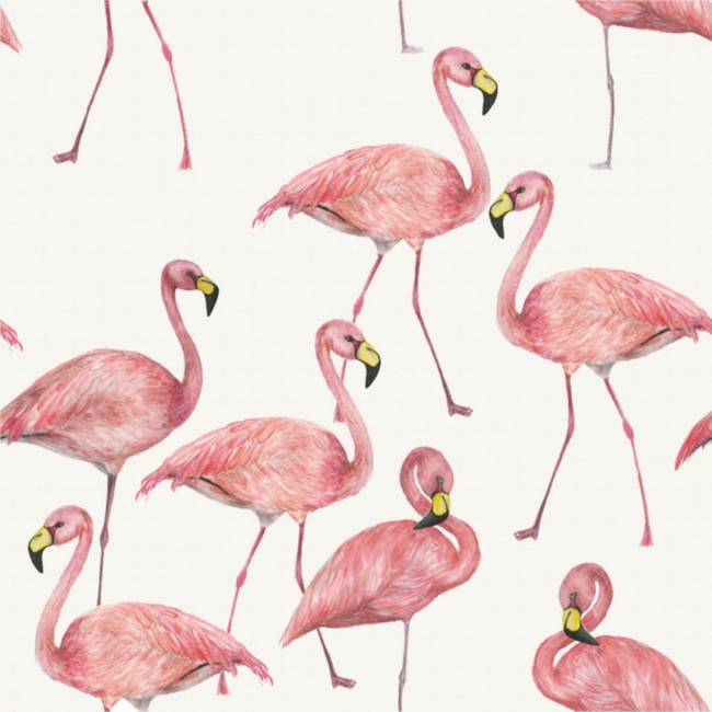 Camisa Simples Estampada - Flamingo