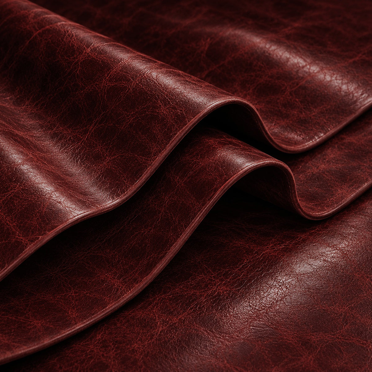 Pele natural bovina para estofos DUBAI ROSSO - Bordô
