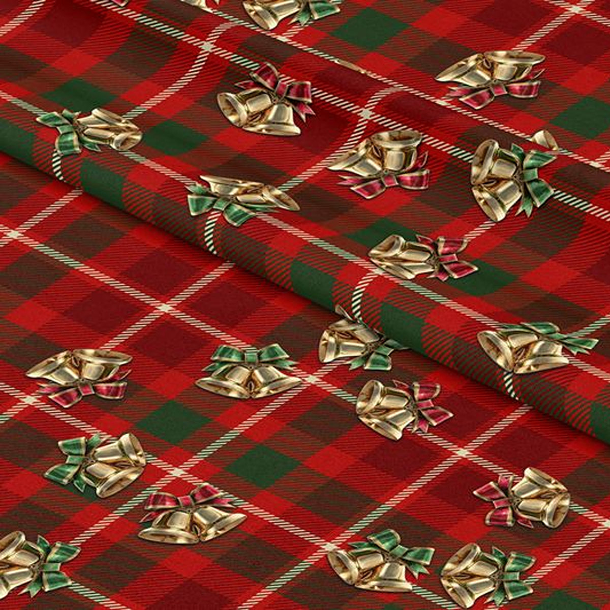 Tecido de Veludo Estampado - Padrão de Natal - 26289-101