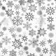 Tecido de algodão - Flocos de neve antracite em fundo branco