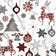 Tecido de algodão - Flocos de neve de Natal e renas, branco