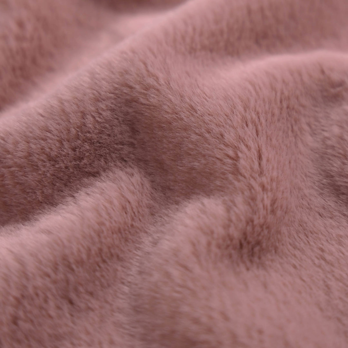 Tecido de pêlo sintético tricotado macio CORTO - Rosa Pó