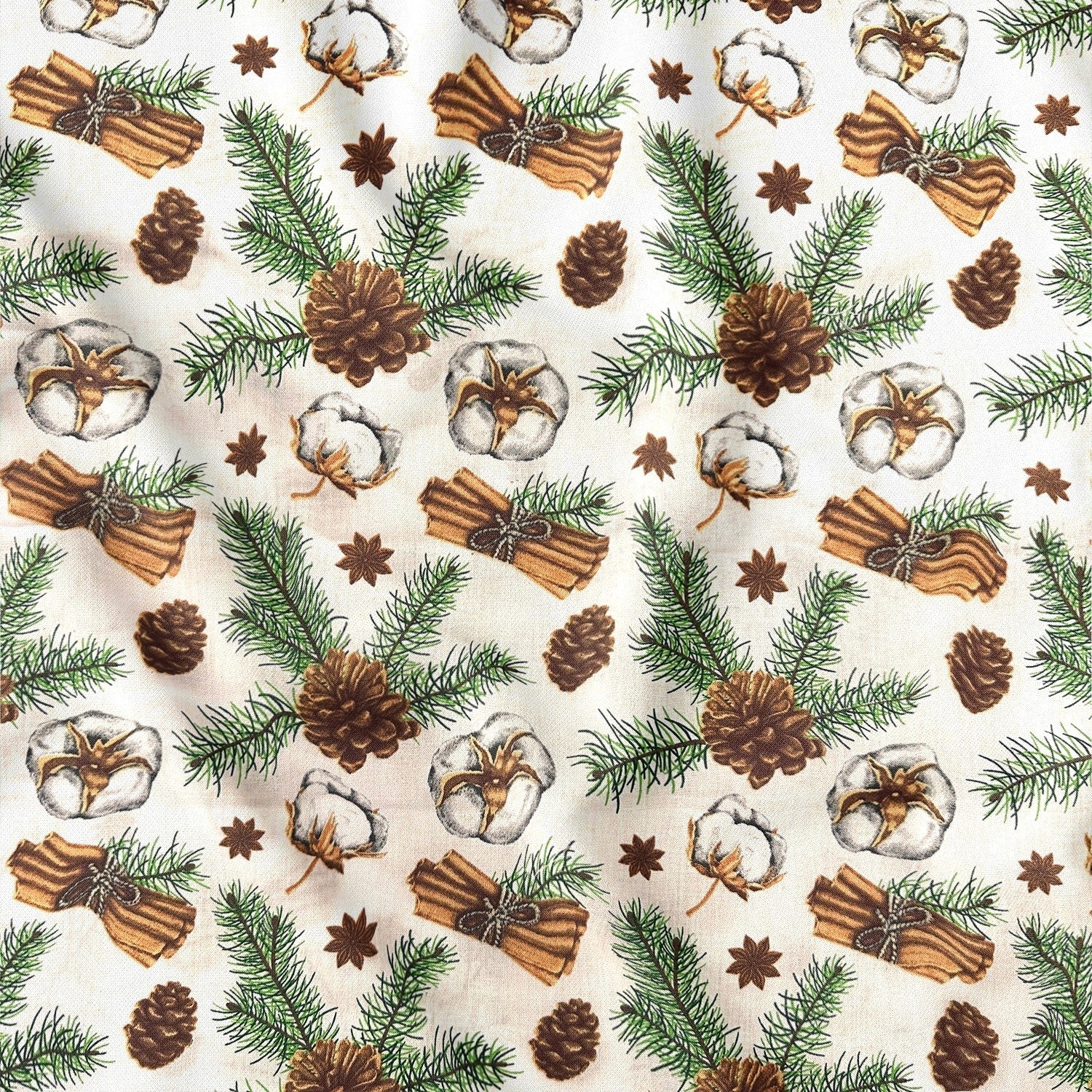 Cotton Fabric - Christmas Decorations