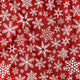 Tecido de Algodão - Flocos de Neve de Natal Vermelho