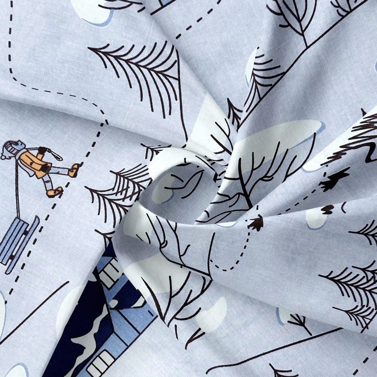 Cotton Fabric - Christmas Winter Village