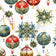 Tecido de algodão - bolas decorativas de Natal brancas