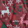 Tecido de algodão - Flocos de neve de Natal e renas, vermelho
