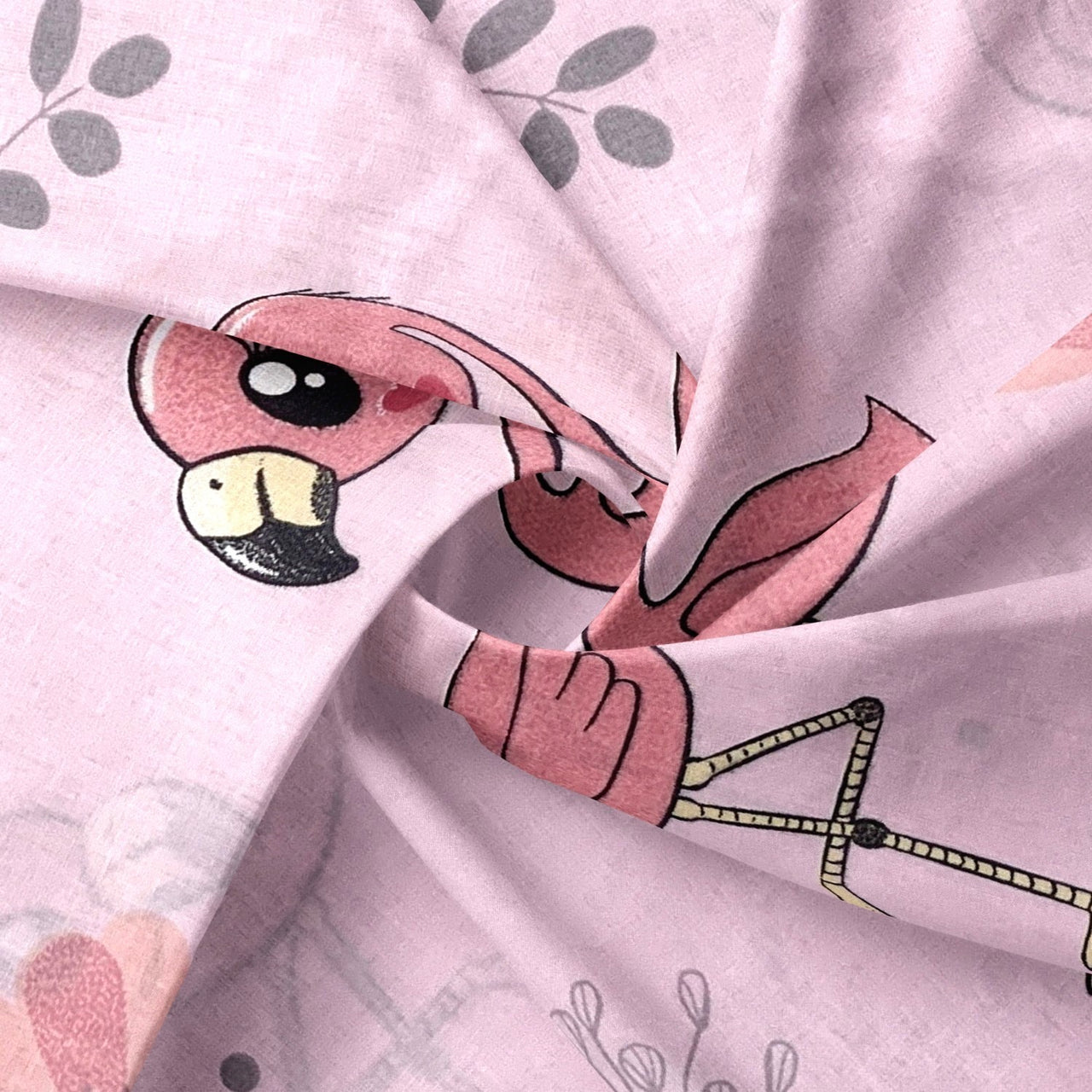 Cotton Fabric - Flamingos and Twigs
