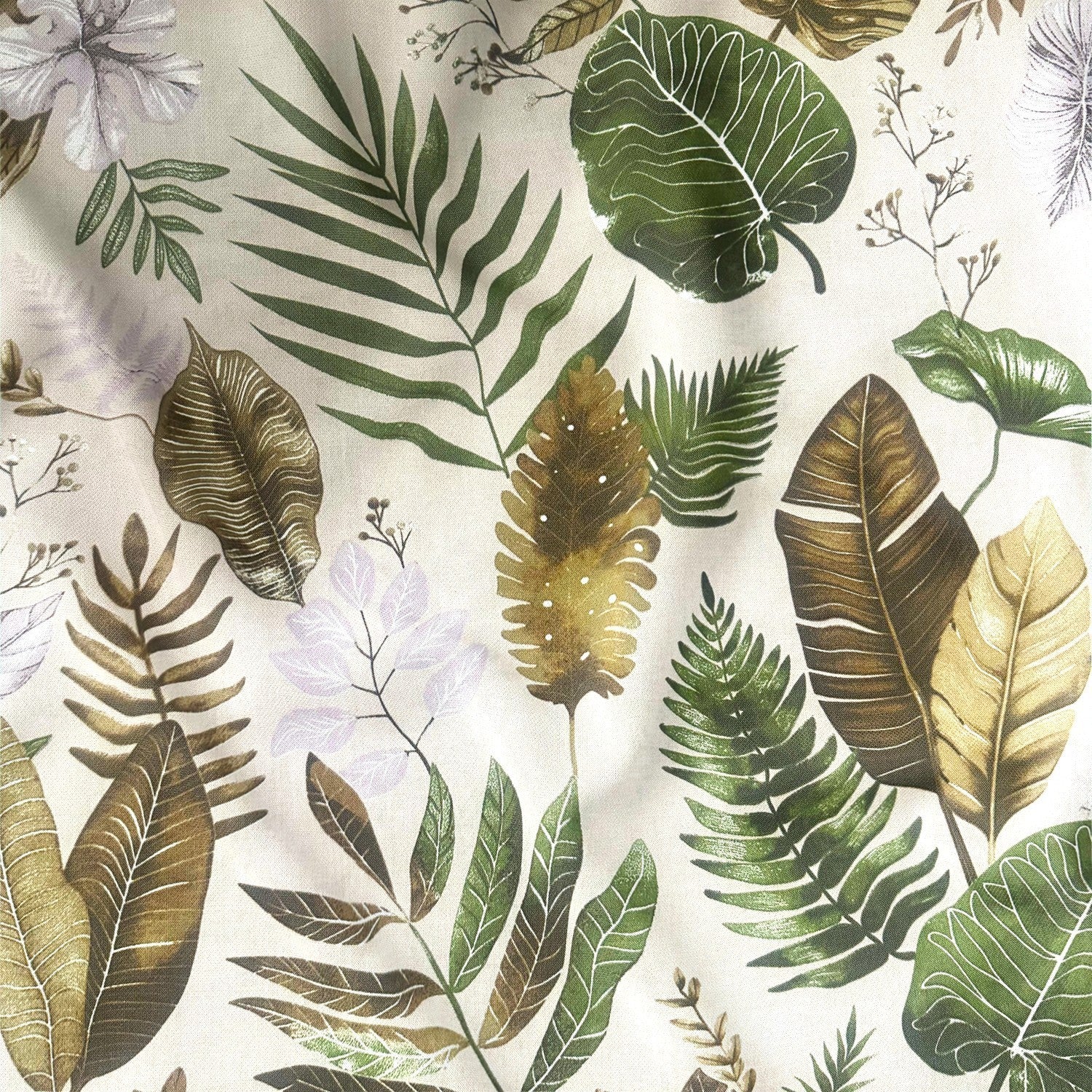 Cotton Fabric - Flowers on beige