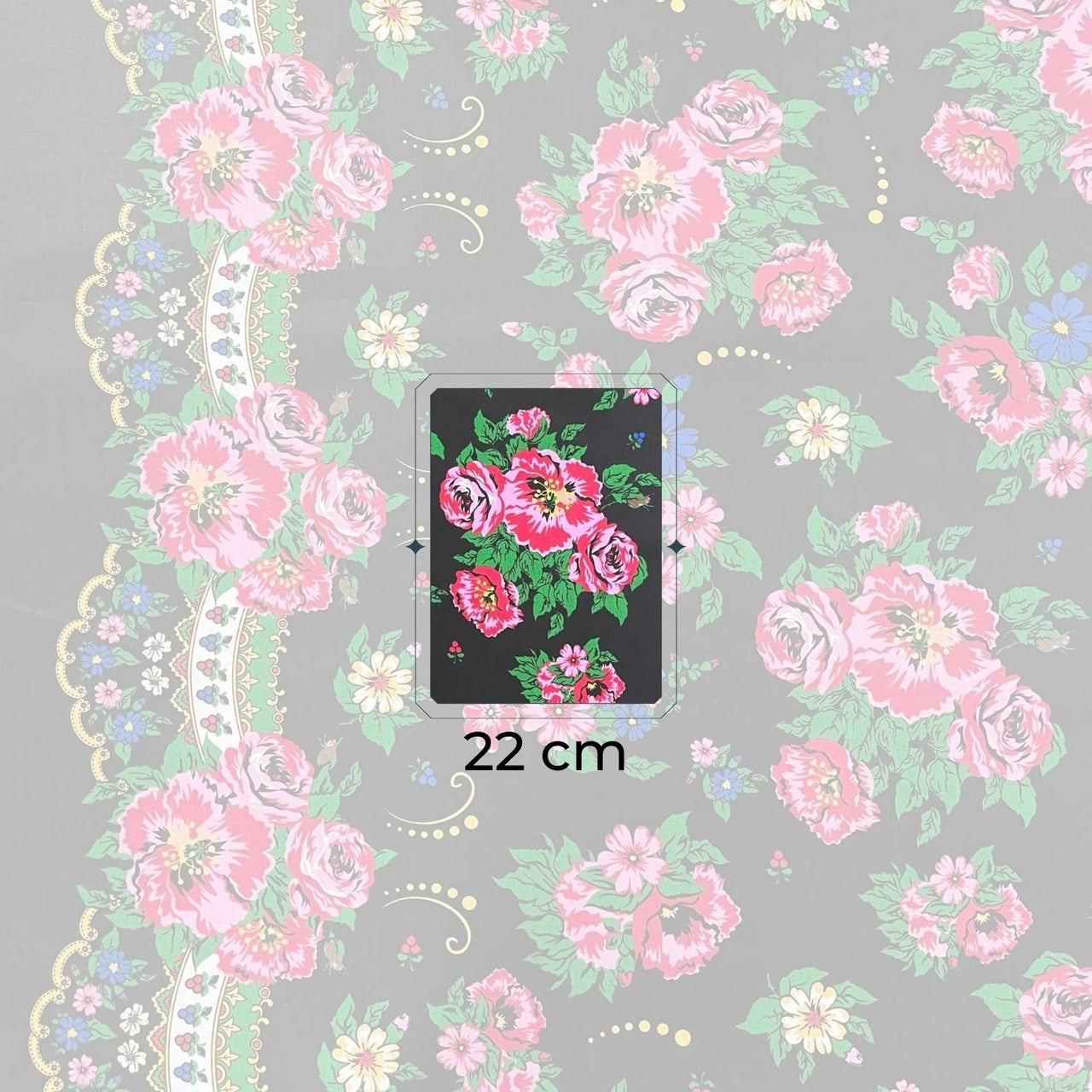 Cotton Fabric - Highland Scarf on black