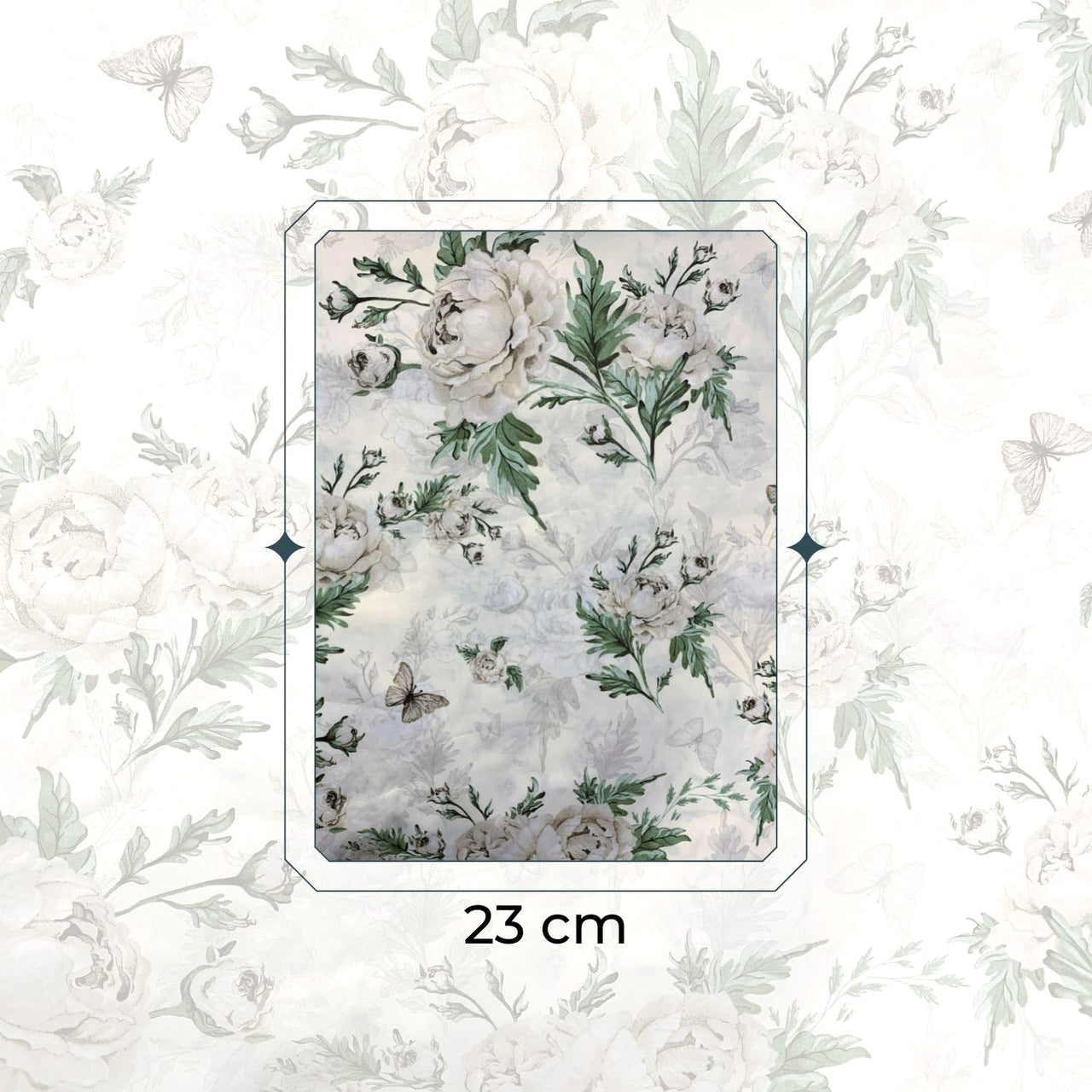 Cotton Fabric - Peony Flowers