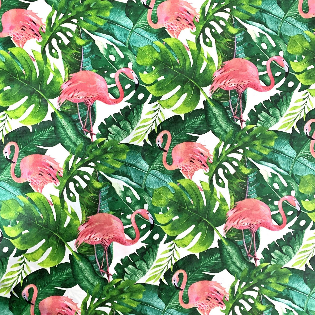 Cotton Fabric - Pink Flamingos