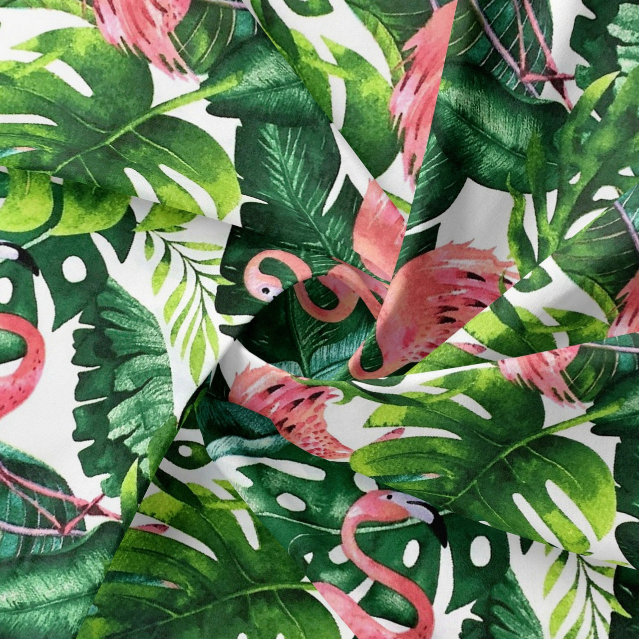 Cotton Fabric - Pink Flamingos