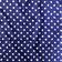 Tecido de Algodão - Bolas Brancas em Azul Marinho 1 cm