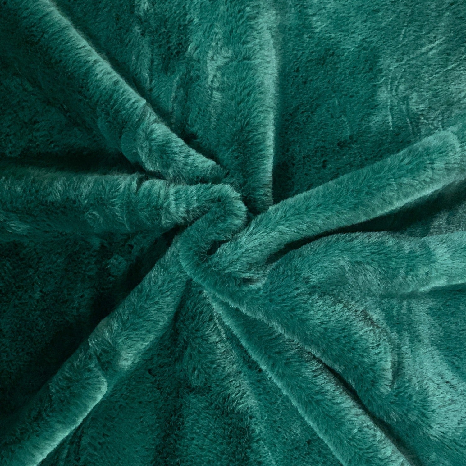 Knitted Bunny Fur Fabric - Bottle Green
