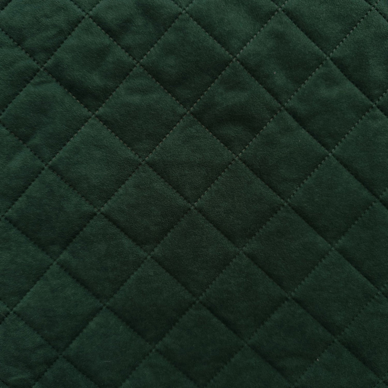 Upholstery Fabric Quilted Microfiber Diamond 5x5 - Bottle green