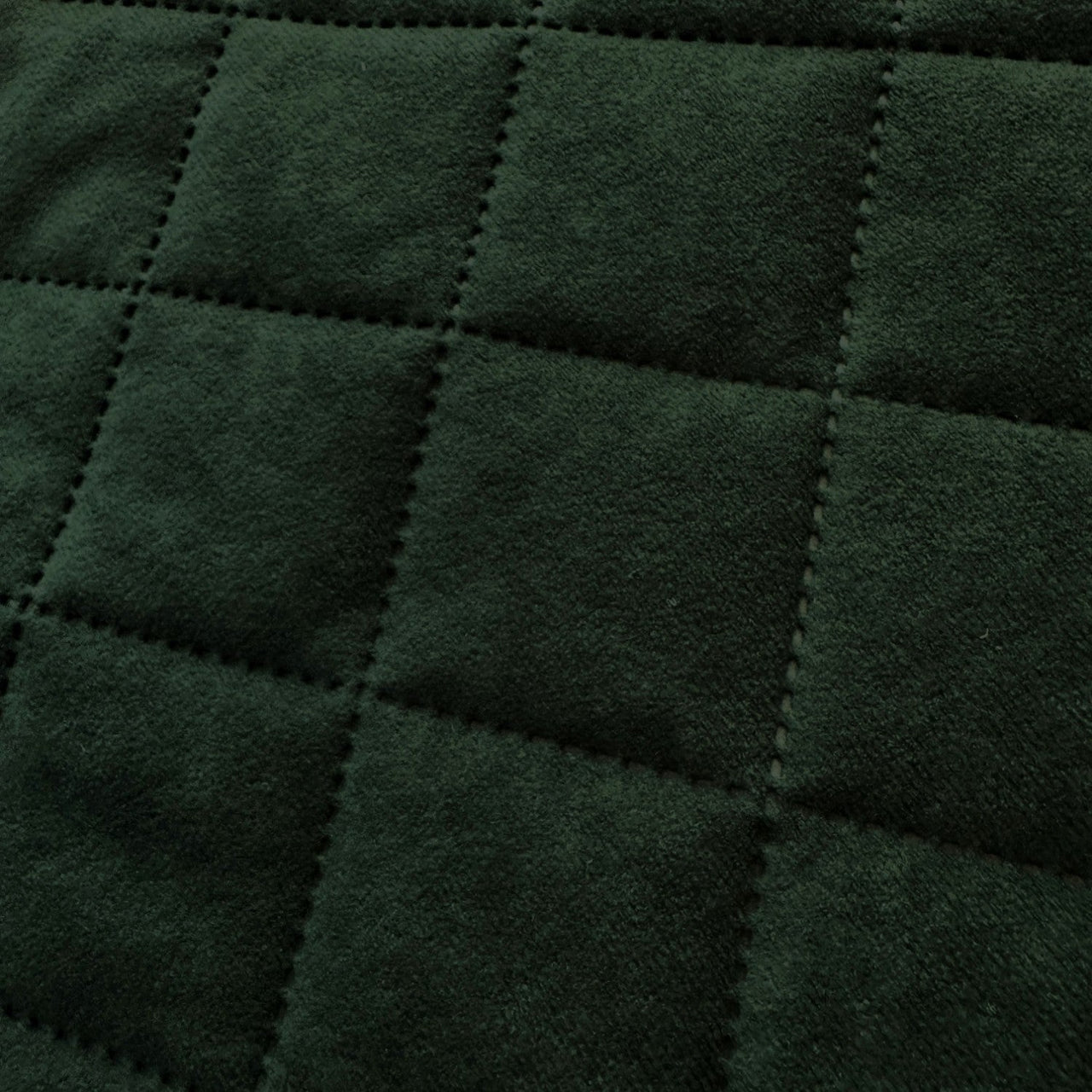 Upholstery Fabric Quilted Microfiber Diamond 5x5 - Bottle green