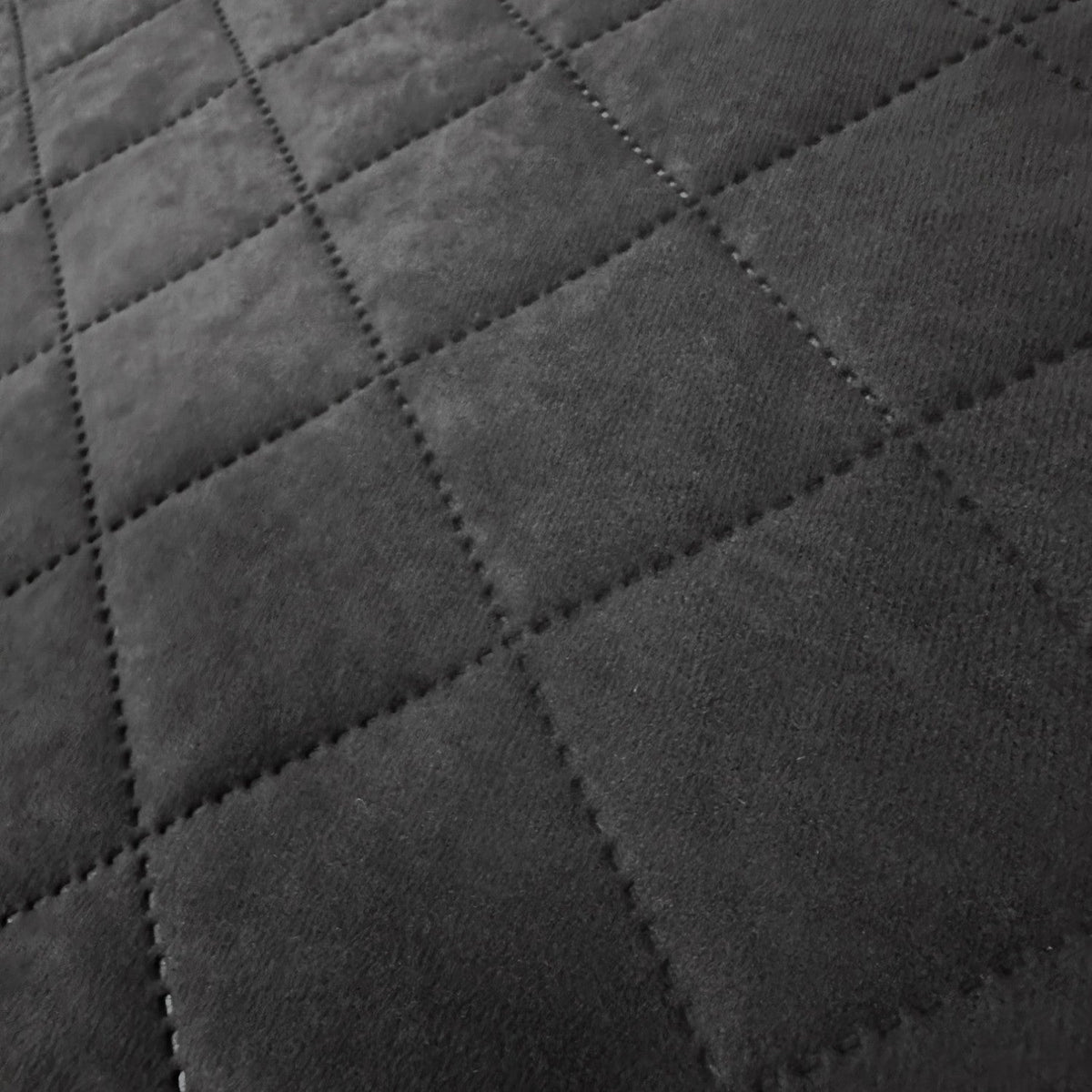 Upholstery Fabric Quilted Microfiber Diamond 5x5 - Dark Grey