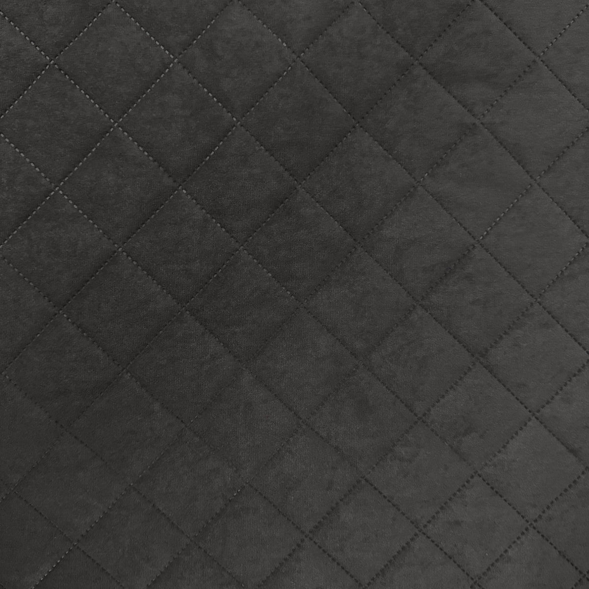 Upholstery Fabric Quilted Microfiber Diamond 5x5 - Dark Grey