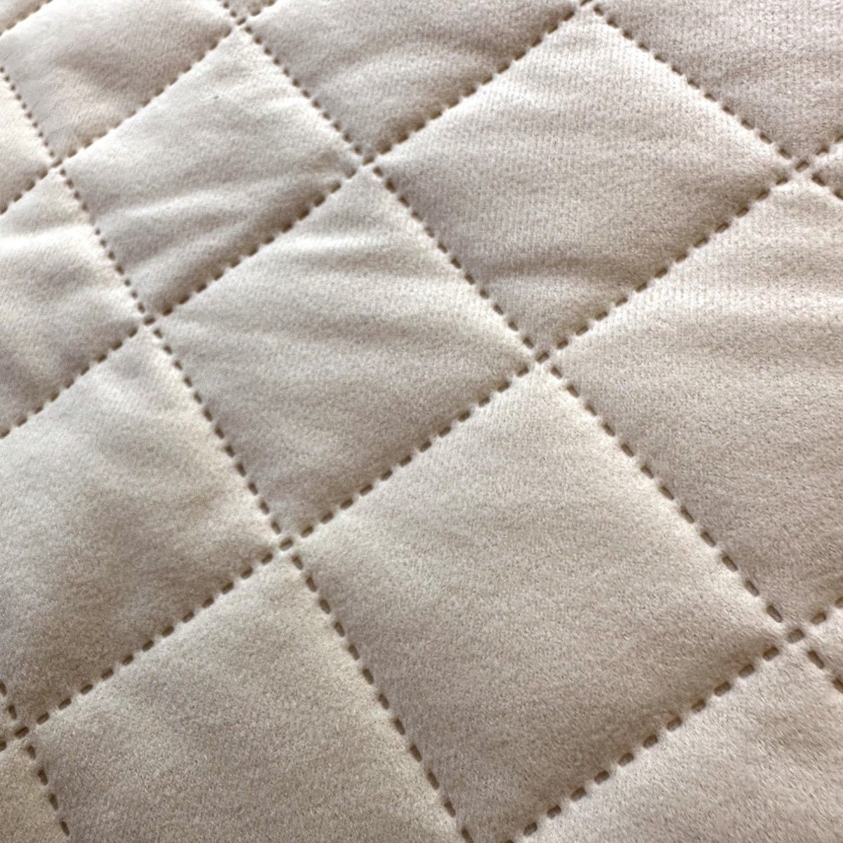 Upholstery Fabric Quilted Microfiber Diamond 5x5 - Ivory