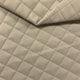 Tecido para estofos Acolchoado em Pele PU Diamante 5x5 - Bege Claro