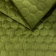 Tecido para estofos Veludo Acolchoado Hexágono - Verde-azeitona